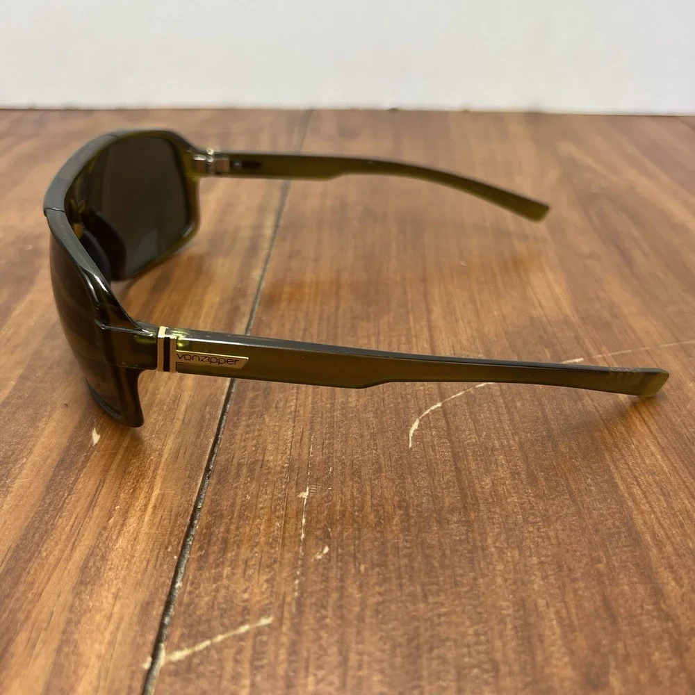 VonZipper Battlestations DECCO Olive Green Sunglasses Black Lenses Unisex